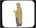 Decorated Mouse Pad with man, cap, Israel, Palistine, 