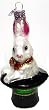 Old World Christmas Ornament Magicians Bunny