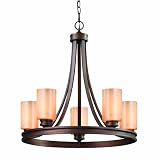 Golden Lighting 1051-5 SBZ Hidalgo 5 Light Chandelier, Sovereign Bronze Finish