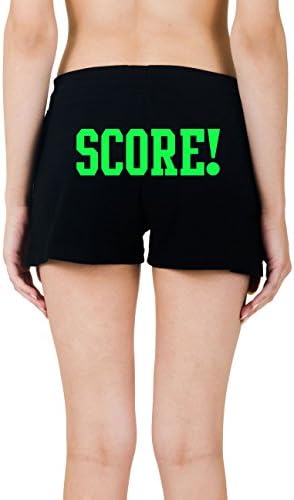 Juniors Black Lightweight Neon Green Soccer Ball and Crossbones SCORE! Shorts S-L (Large, Black)