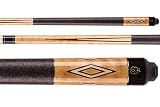 McDermott Birds-Eye Maple Pool Cue with Cocobolo Diamonds and Inlay Points (M72B)