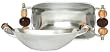 Aluminum Rectangle Bowl with Dark Mocha and Gold Glass Bead Handles 7 1/4" x 4 1/2" x 2"