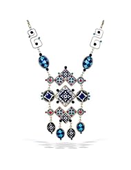 Yoolies Magic Carpet Necklace in Cobalt and Sky Blue Tones, 2013 Collection - N2007