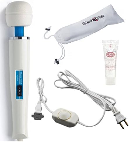 Bundle Genuine Hitachi Original magic Wand Massager HV-260 Plus Wand Pals Velvet Storage Bag Multi Speed Controller and Lubricant
