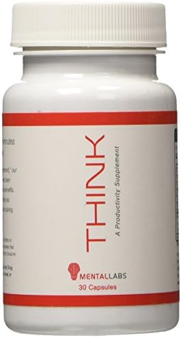 THINK by Mental Labs | Balanced Nootropic | Study Aid | Cognitive Enhancer | Increased Intelligence | Extreme Concentration | Neuro Magnifier | Energy Boost | Kava, L-Theanine, Caffeine, Ginkgo Biloba, Bacopa, DMAE, Peppermint Leaf, Beta Carotene, Bilberry, Vitamin C, Folic Acid, Niacinamide, Vitamin B-6, Cocoa, Biotin, and Vitamin B-12 (Cyanocobalmin)