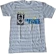 CINEMATIC SUNRISE - Camera Stripes - Gray / White T-shirt