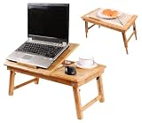 Pré-vente! Table de lit pliable pour PC portable/notebook double plateaux en bambou, FBT04-N, L'expédition depuis 09/02/2012!