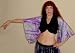 Blue Tie Dye Cotton Bra Front Choli/Blouse with Silk Sleeves