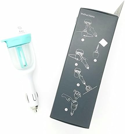 Verisea 2-in-1 Car Plug Ultrasonic Humidifier and Aromatherapy Diffuser - A humidifier that purifies stale air in automobiles by discharging a mist (Teal Color)