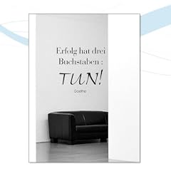 PEMA WANDTATTOO w014 Spruch Goethe Erfolg hat drei Buchstaben Tun 80x73, schwarz