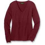 Waffle-Knit V-Neck Sweater