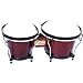 Buckaroo BB75 Tunable Natural Wood Bongo Drums - Red Stain