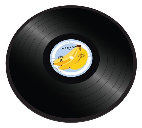 Joseph Joseph カッティングボード ビニールレコード バナナ 丸型 30cm900026