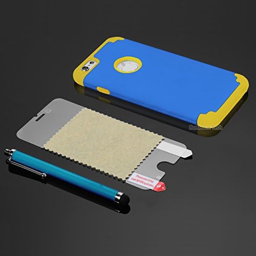 iPhone 6S Case, Limecase® [NGT Series][Blue+Yellow] Shockproof Hard Rugged Rubber Minimalistic Thin Cover with Dual Layer Impact Proof for Apple iPhone 6S (2015) & iPhone 6 (2014) (4.7 Inch) Devices