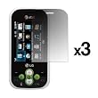 3 Pack of Premium Reusable LCD Screen Protectors for LG Etna Neon GT365