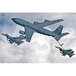 KC-135 Statotanker (Refueling F-16 Fighting Falcons) Art Poster Print - 11x17