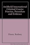 Archbold, international criminal courts