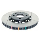 DBA DBA52355BLKSR 5000 Series Slotted Black Hat Right-Hand Fully Assembled Disc Brake Rotor (Rear, Vented) - Piece of 2
