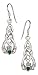 Sterling Silver Celtic Knot Claddagh Earrings with Malachite