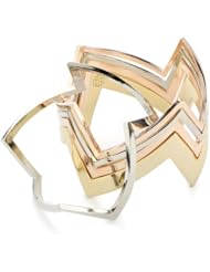 House of Harlow 1960 Gold-Plated Tri-Colored Five Stack Jagged Bracelets