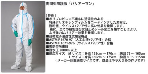 Cover image : 【N95】 新型インフルエンザ感染予防対策セット 【セット1】(N95マスク2枚＋手袋1双＋無気孔ゴーグル1個＋化学防護服1枚:防護服Mサイズ)
