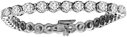 'Timeless Collection' Diamond Bracelet - 5.54 carats of Brilliant Cut Diamonds, set in 14K White Gold