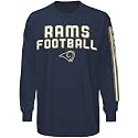St Louis Ram T Shirt : Reebok St Louis Ram Youth Navy Blue Stacks Long Sleeve T Shirt