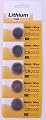 CR2032 Lithium Button Cell 3-volt Batteries, Sold As FIVE Batteries