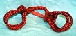 Japanese Silk Bondage Wrist Cuffs Red