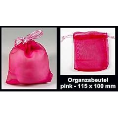 20 St�ck Organzabeutel PINK, 100 x 115 mm, Beutel aus Organza Organzastoff Organzas�ckchen, ideal als Geschenkverpackung, Schmuckverpackung zur Heirat, Hochzeit und Hochzeitsfeier