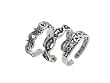 Set of Three Sterling Silver Toe Rings