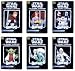 Star Wars Clone Wars Bust Ups Figures Set of 6 (Obi-wan, Skywalker, Amidala, Yoda, Grievous, Trooper)