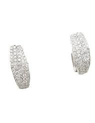Women 14k White Gold 0.73ctw diamond Stud earring 41 LE154 Size 4.34