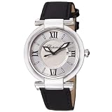 Chopard Imperiale Ladies Silver Dial Black Satin Strap Watch 388532-3001