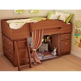 Imagine Storage Loft Bed with Ladder in Cherry