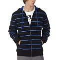 Shaun White 4 Pop Zip Stipe Hoodie - Ebony/Blue