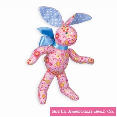 Calico Cottontail Pink Bunny by North American Bear Co.