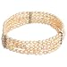 Sterling Silver Classic 5 Strand Cultured Pearl Bracelet, Peach Pink