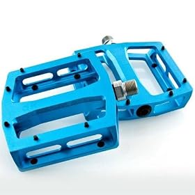 DK CNC Alpha BMX Bike Pedals - 9/16 Inch - Cyan