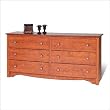 Monterey 6 Drawer Dresser In Cherry Finish By Prepac Furniture