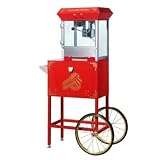 Great Northern Popcorn Red Pickford 4 Ounce Theater Style Popcorn Machine and Cart