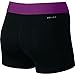 Nike Women's Pro Cool 3-Inch Training Shorts (Black/Cosmic Purple/White/X-Small)