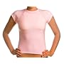 Beach Depot UPF 50+ Women's Cap Sleeve Rash Guard Shirt - Pink