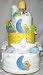 3 Tier Moon and Star Baby Diaper Cake