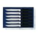 Rada Cutlery Six Utility Steak Knives Gift Set, 6 Pc Boxed Set, Made in USA, Dishwasher Safe Black Handles (G206)