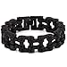 Trendsmax 23mm Heavy Mens Jewelry Black Tone 316L Stainless Steel Bracelet Motorcycle Biker Chain