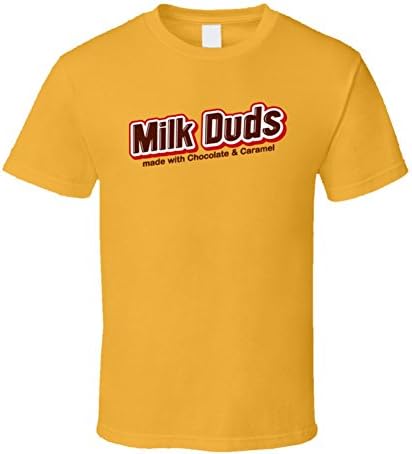 Pumped Up Shirts Milk Duds Chocolate and Caramel Retro Bar T Shirt XL Gold