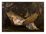The Hammock Giclee Poster Print by Gustave Courbet, 40x30 The Hammock Giclee Poster Print by Gustave Courbet, 40x30