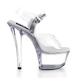 6 1/4 inch Spike Heel Shoe Clear/Clear