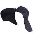 UPF 50 Sun Beach Hat Floppy Ribbon Large 6" Brim Navy Blue